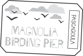 Magnolia Birding Pier stamp